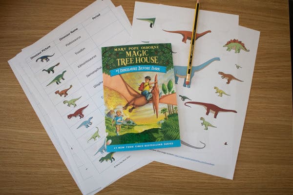Dinosaurs before dark and activity based on the book