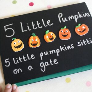 Five Little Pumpkins Craft and Activity for Toddlers and Preschoolers