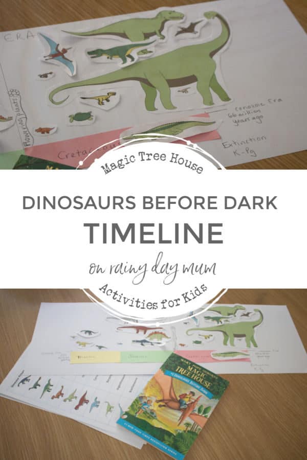 dinosaurs before dark timeline activity for kids inspired by the magic tree house book