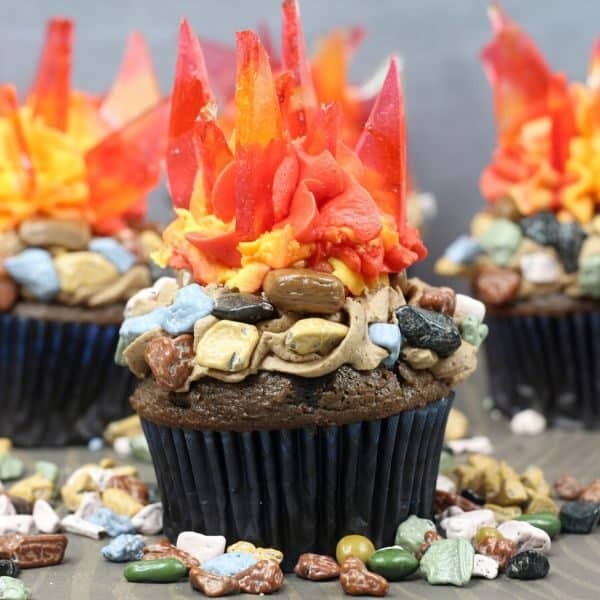 bonfire night fire cupcakes