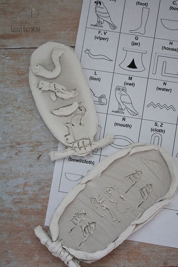 Clay Cartouches an Ancient Egypt History Activity for Kids