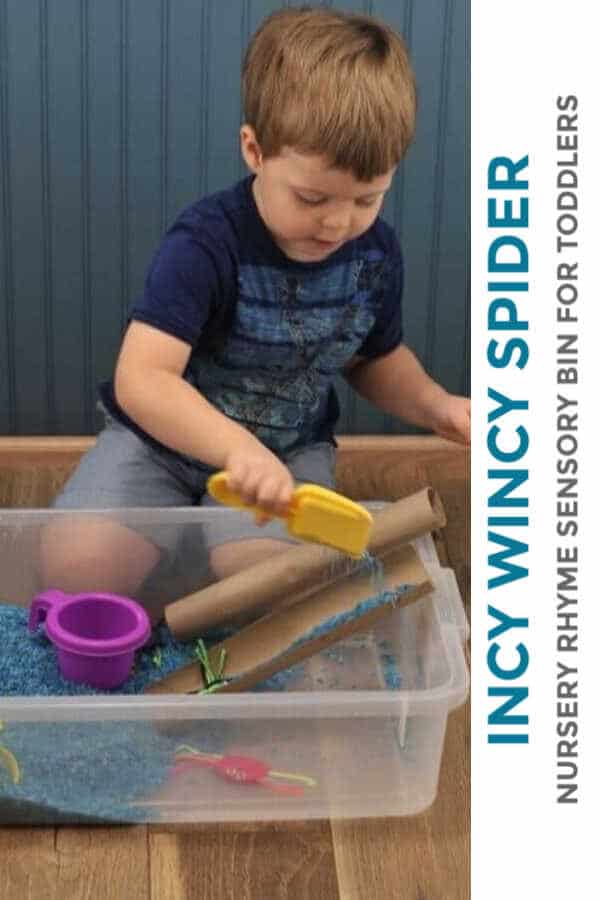 Incy wincy Spider Sensory bin for toddlers