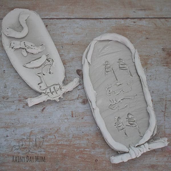 clay cartouches to make with kids for hands-on history
