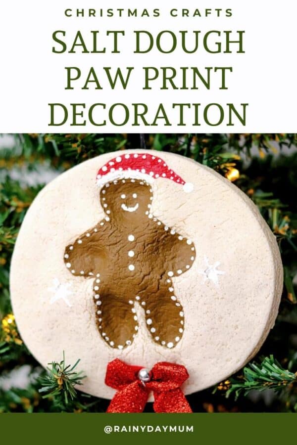 Christmas Crafts - Salt Dough Paw Print Decoration to Make