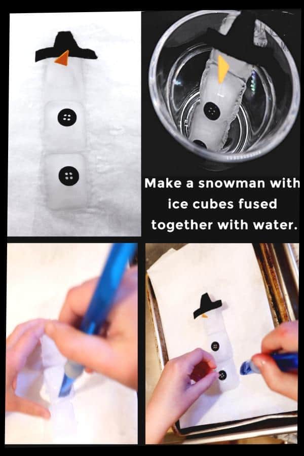 How to make a snowman with Ice Cubes