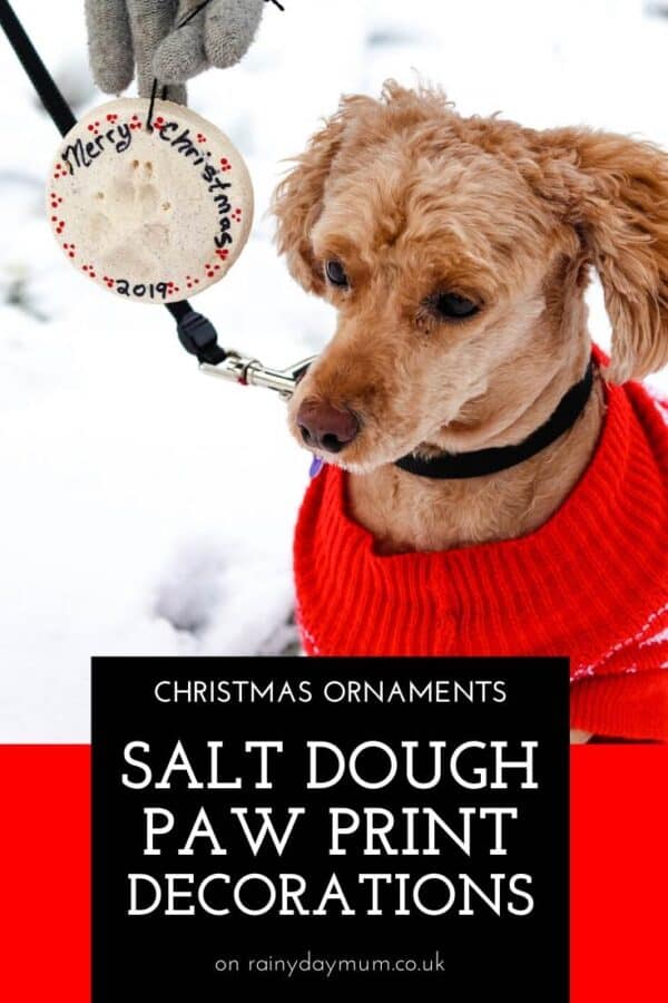 salt dough paw print decorations
