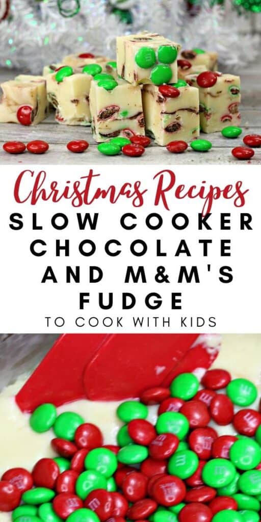 Christmas Recipes Slow Cooker Chocolate and M&Ms Fudge