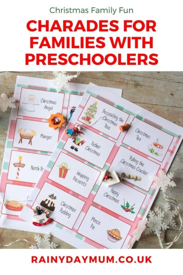 Charades for Preschoolers - Free Printable Game