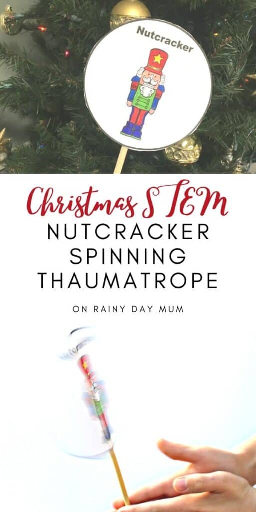 Christmas STEM a spinning thaumatrope Nutcracker 