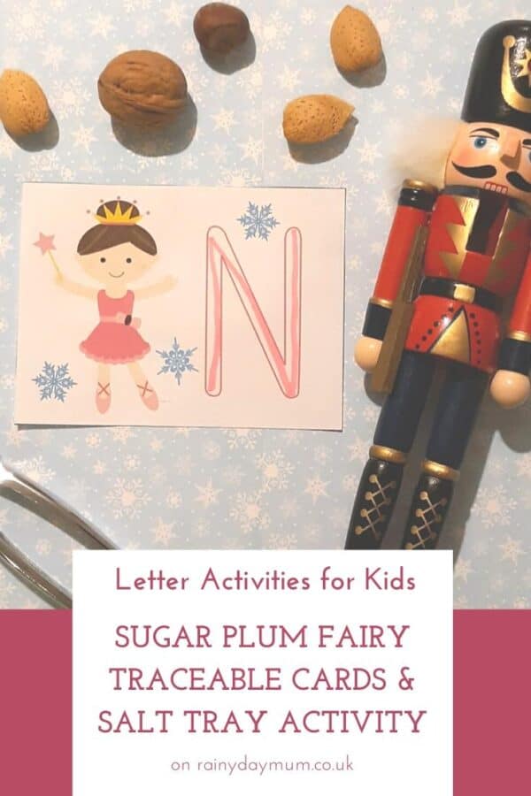 letter activities for kids - sugar plum fairy from the nutcracker printable letter formation cards