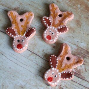 Rudolph Salt Dough Decorations for Kids to Make for Christmas