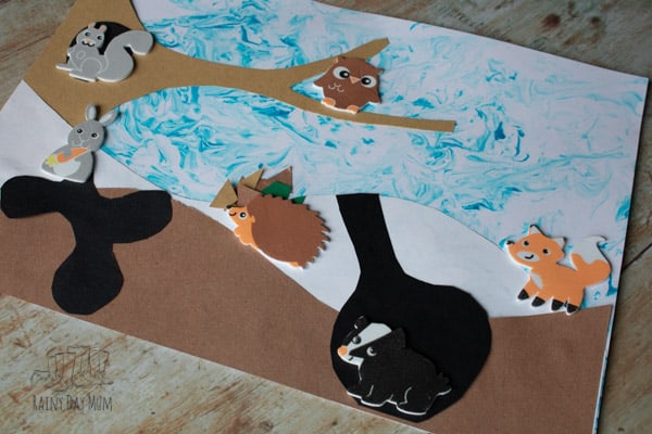 where do animals live in winter art project for toddlers and preschoolers