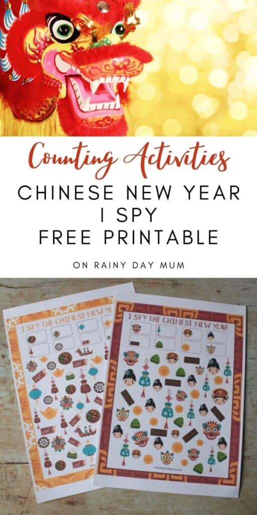 Counting activities for preschoolers - FREE printable Chinese New Year I Spy Game