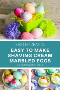 easy to make shaving cream marbled eggs with toddlers