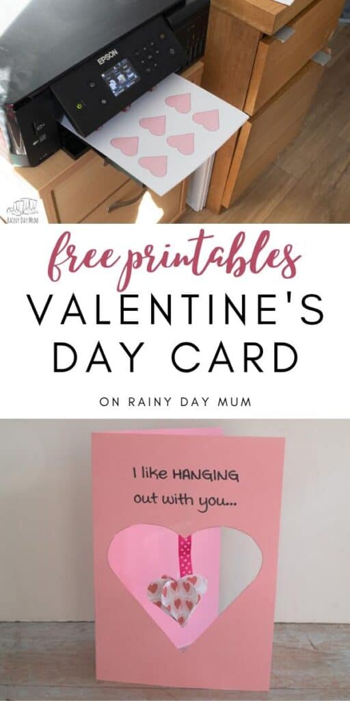 Free printable Valentine's Day Card Craft for kids