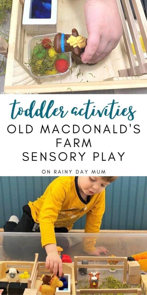 old macdonalds farm sensory play for toddlers