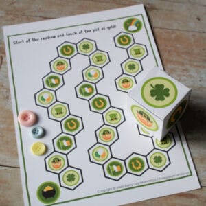 FREE Printable St Patrick’s Day Board Game for Toddlers and Preschoolers