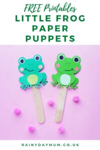 free printable little frog paper puppets
