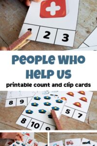 people who help us printable count and clip cards