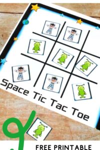 alien vs astronaut tic tac toe free printable busy bag game for kids