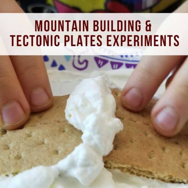 edible science experiment for kids to show how tectonic plates build mountains and valleys
