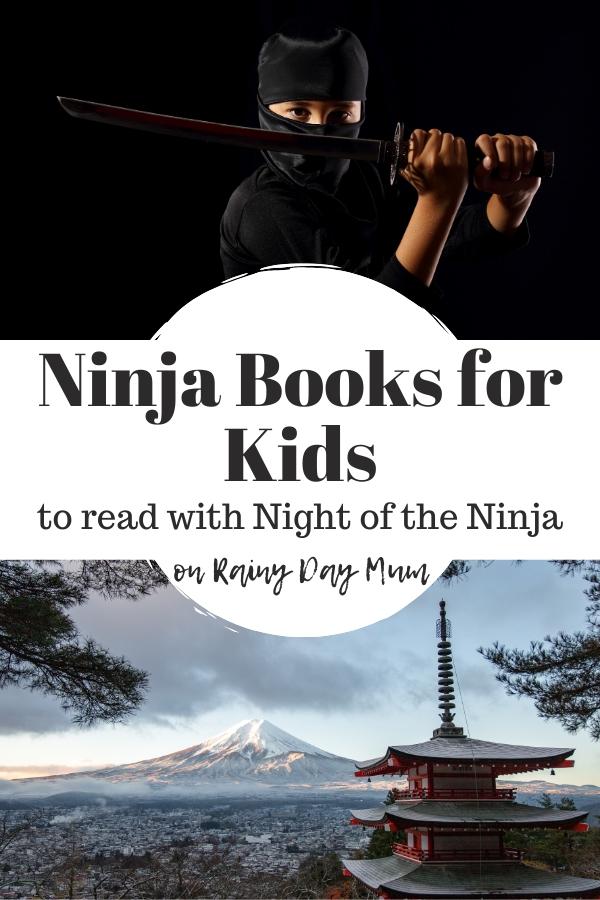 ninja and picture of japan collage with text in between ninja books for kids to read with night of the ninja on rainy day mum