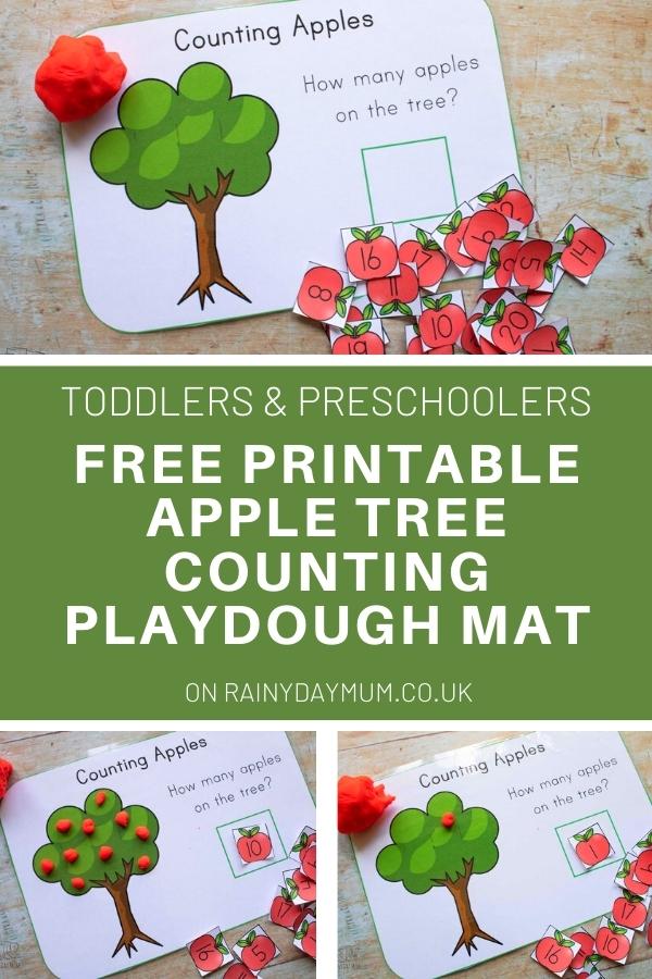 toddler and preschool apple counting mats free printable