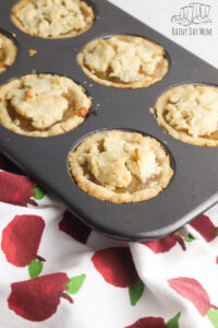 apple pies in a muffin tin - easy recipe to bake with kids this fall