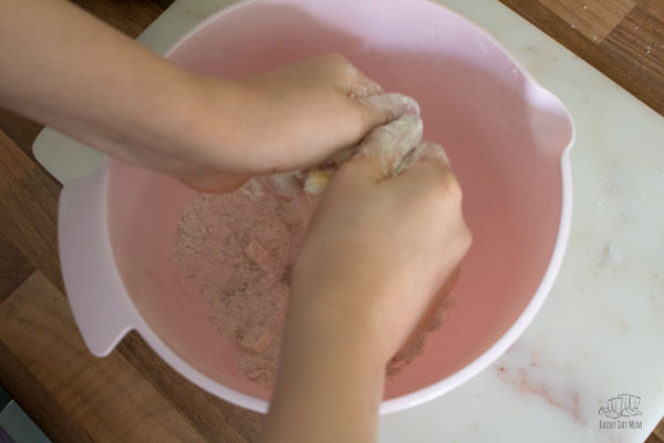 rub the mixture together in the bowl