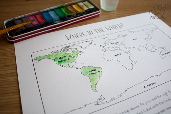 painting the free printable magic tree house map from rainy day mum