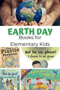 pinterest image of earth day books for elementary kids