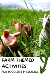 Farm Themed Activities for Toddlers and Preschooler with toy farm animals