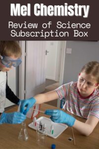 two tweens using the equipment to conduct an experiment into pollution from the Mel Chemistry Subscription Box