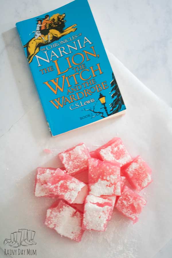 Chronicles of Narnia inspired recipe for kids to make, classic Turkish Delight