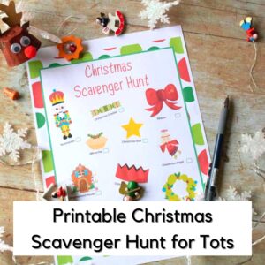 Printable Christmas Scavenger Hunt for Toddlers and Preschoolers
