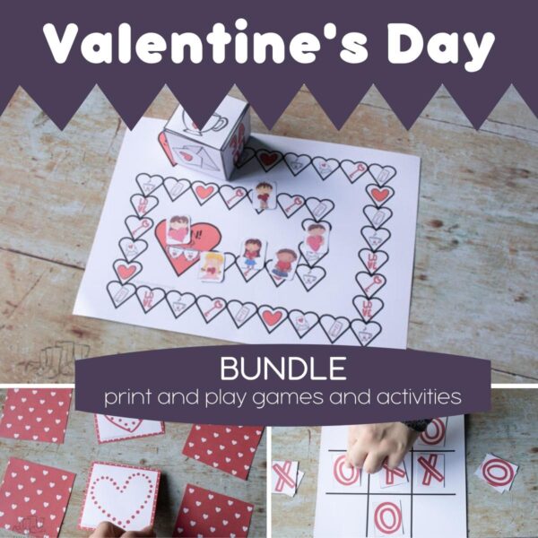 Valentine's Day Print and Play Bundle of Games and Activities from Rainy Day Mum
