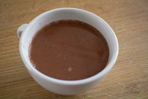 a cup of mayan hot cocoa or xocolatl ready to try made as part of home ed history