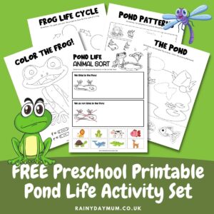 FREE Printable Pond Life Activity Set